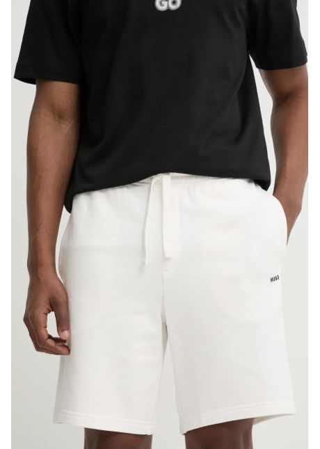 Hugo pantaloni scurti din bumbac culoarea alb 50530696