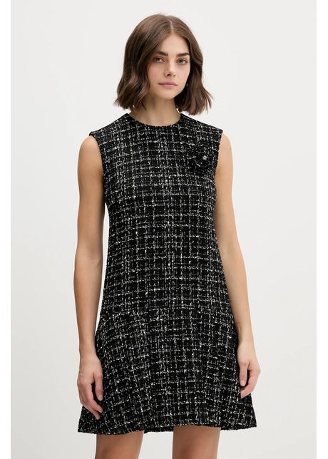 HUGO rochie din lână culoarea negru, mini, drept, 50547635