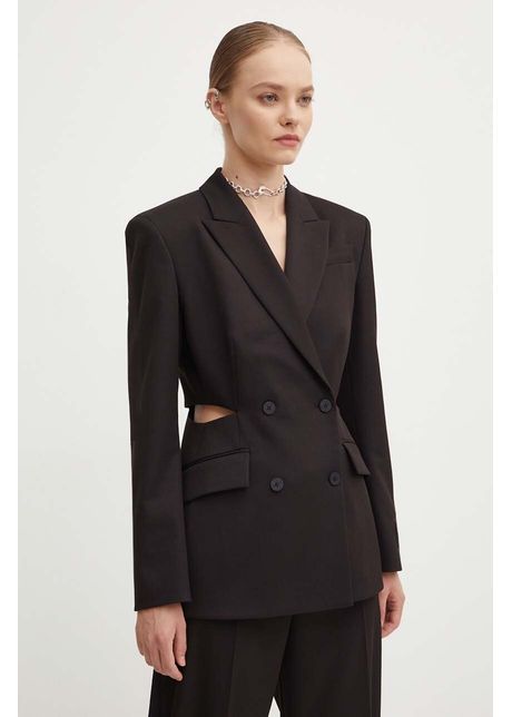 Hugo sacou culoarea negru cu doua randuri de nasturi neted 50517952