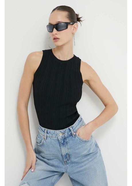 Hugo top femei culoarea negru 50514301