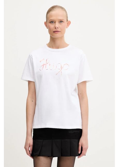 Hugo tricou din bumbac culoarea alb 50544868