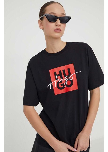 Hugo tricou din bumbac culoarea negru 50485373
