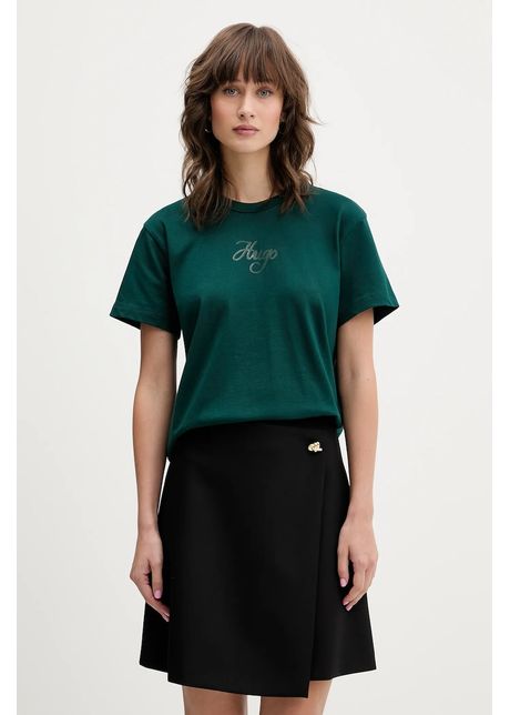 HUGO tricou din bumbac culoarea verde, 50550117