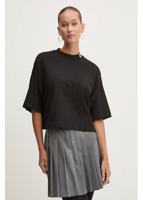 Hugo tricou din bumbac femei culoarea negru 50520187