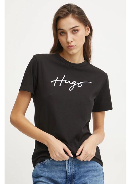 Hugo tricou din bumbac femei culoarea negru 50535491