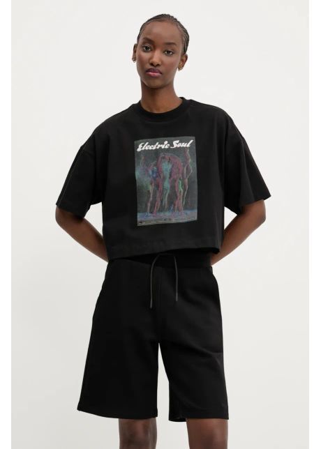 Hugo tricou din bumbac femei culoarea negru 50540927