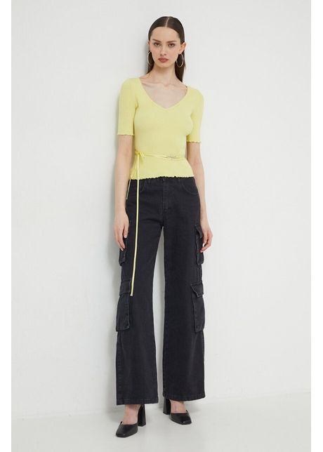 Hugo tricou femei culoarea galben 50514288