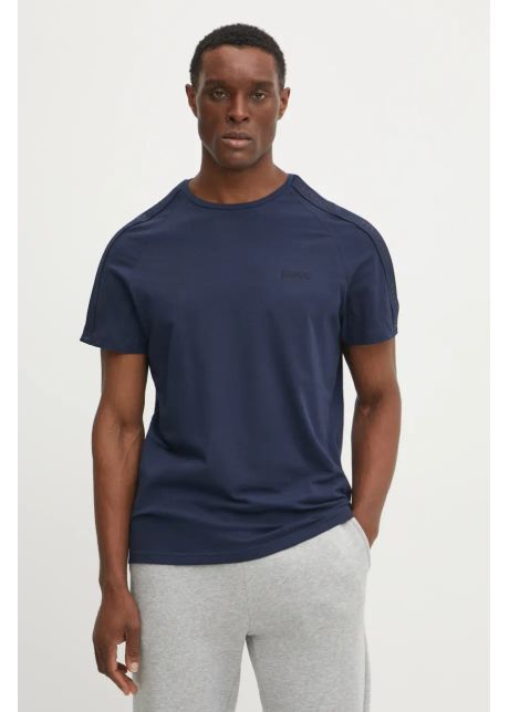 Hugo tricou lounge culoarea albastru marin cu imprimeu 50540912