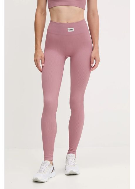 Hummel leggins de antrenament culoarea roz, uni, 230305