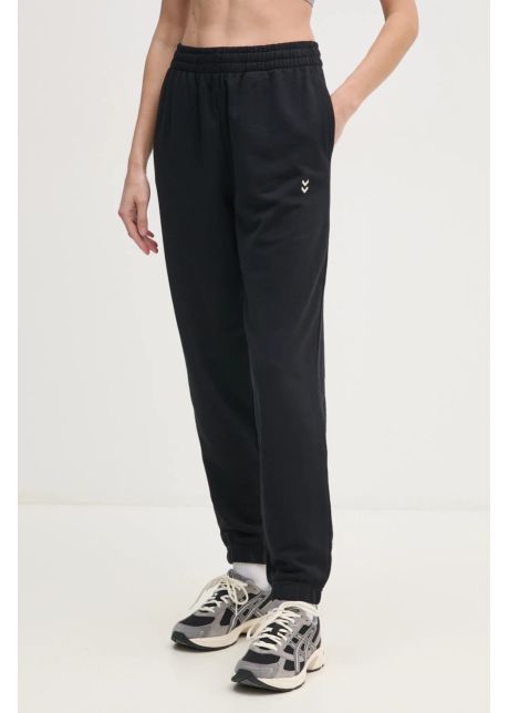 Hummel pantaloni de trening culoarea negru neted 229315
