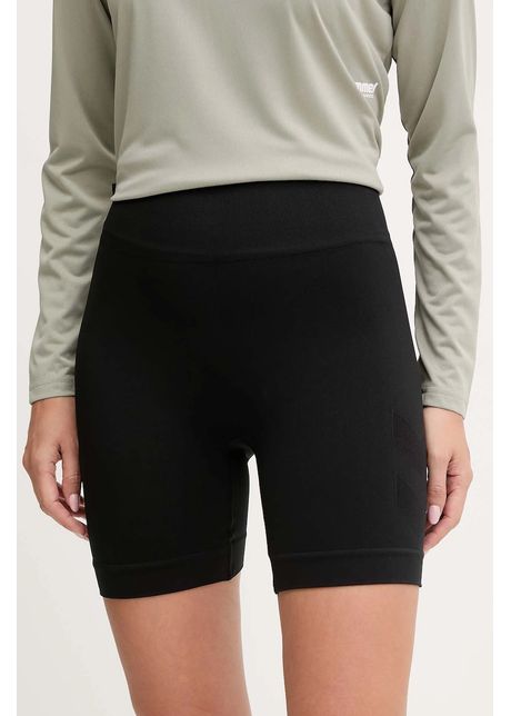 Hummel pantaloni scurți de antrenament culoarea negru, uni, high waist, 230078