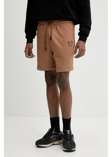 Inbetweeners pantaloni scur i din bumbac culoarea maro uni s5twuabe027