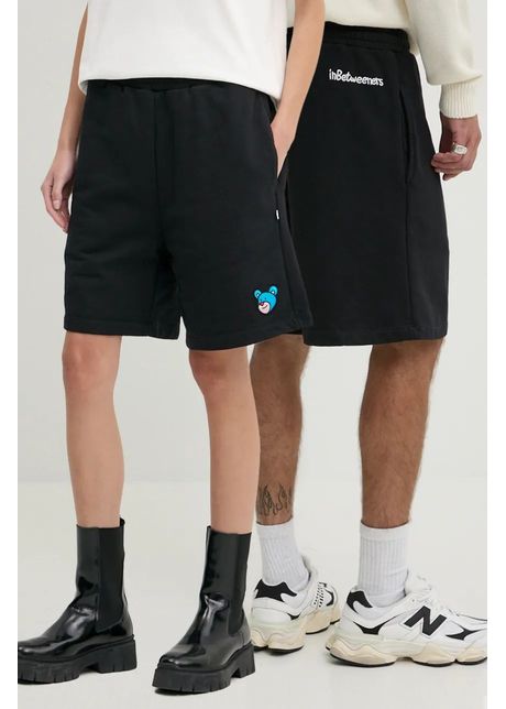 Inbetweeners pantaloni scurti din bumbac culoarea negru cu imprimeu f4twuabe050