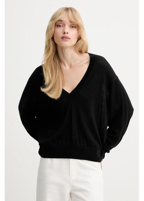 IRO pulover de lână culoarea negru, light, WP12HARU