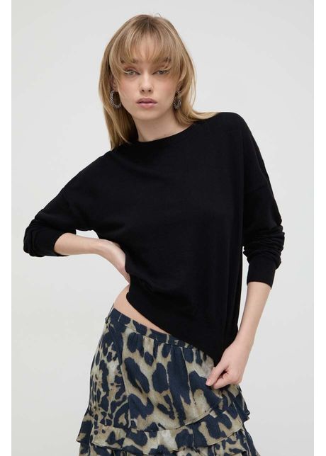 Iro pulover din amestec de casmir culoarea negru light