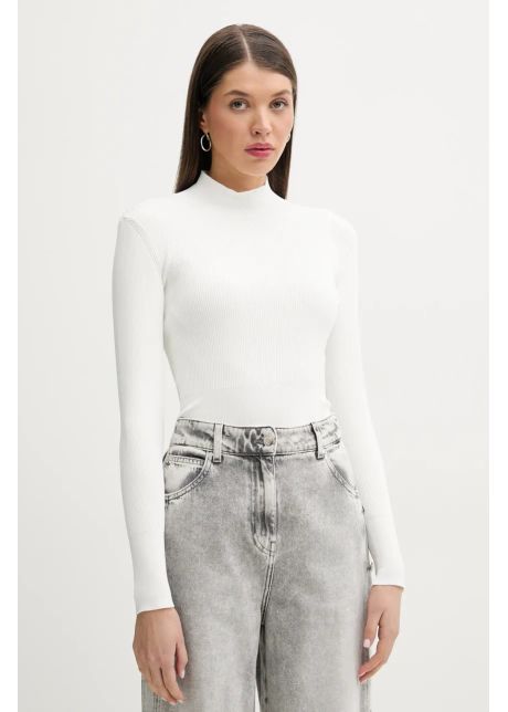 Iro pulover femei culoarea bej light cu turtleneck wp12fenya