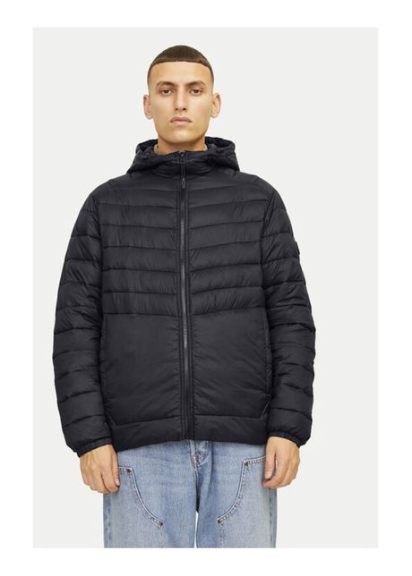 Jack jones geaca din puf sprint 12258441 negru regular fit poliamida