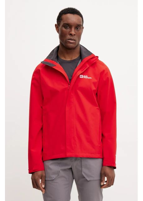 Jack wolfskin geaca de ploaie trailtime 2l barbati culoarea rosu a63903