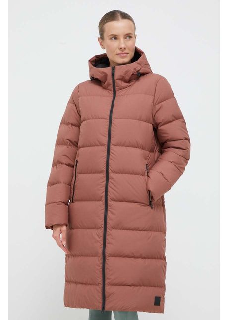 Jack wolfskin geaca de puf femei culoarea maro de iarna