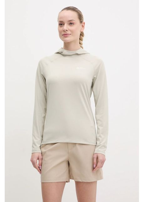 Jack wolfskin hanorac n aer liber prelight swift culoarea bej cu glug uni a63802