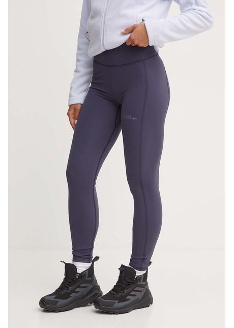 Jack wolfskin leggins sport klintal femei culoarea gri neted 1508901