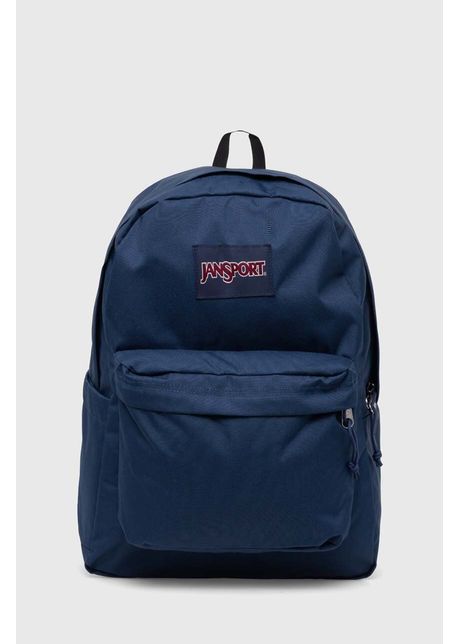Jansport rucsac culoarea albastru marin mare neted