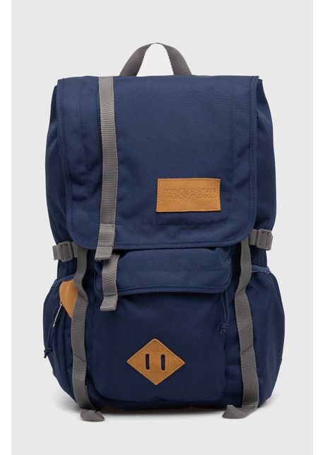 Jansport rucsac culoarea albastru marin mare neted