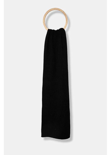 Joop esarfa de lana culoarea negru neted 30033627