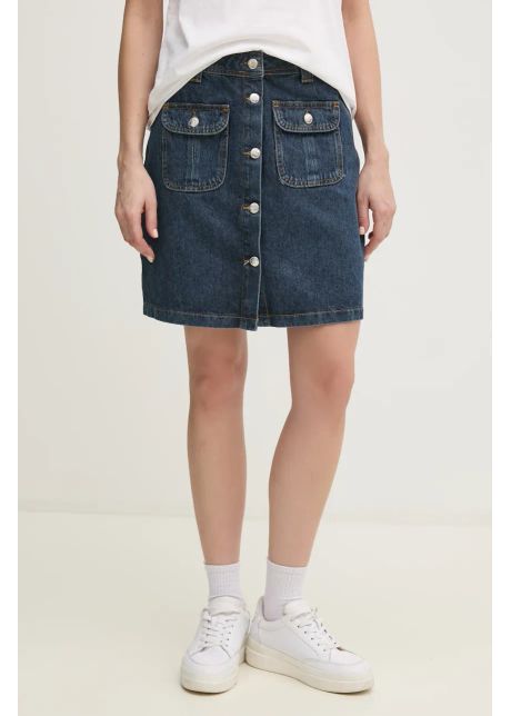 Joop fust din denim culoarea bleumarin mini creion 30046658