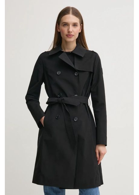 Joop palton femei culoarea negru de tranzitie cu doua randuri de nasturi 30044769 10017375