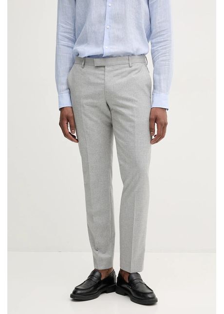 Joop pantaloni de l n b rba i culoarea gri cu fason chinos 30046591