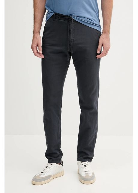 Joop pantaloni din amestec de in culoarea bleumarin mulata 30041951