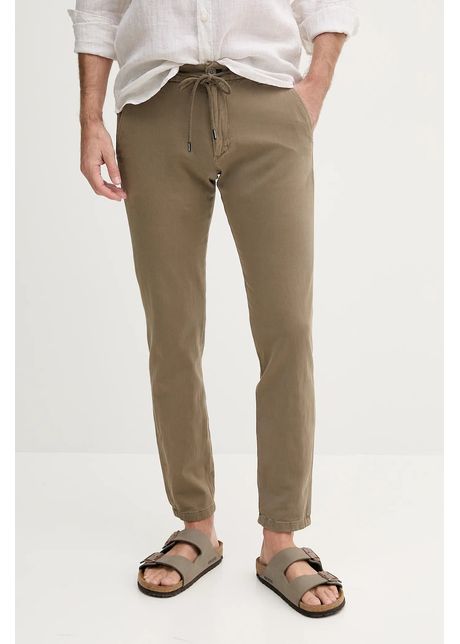 Joop pantaloni din amestec de in culoarea verde mulata 30041951