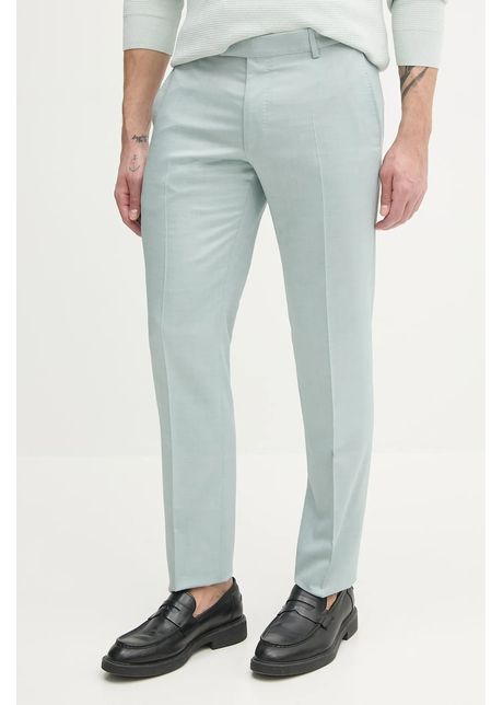 Joop pantaloni din l n b rba i culoarea turcoaz mulata 30041047