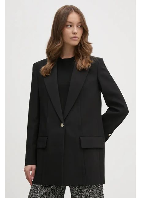 Joop sacou culoarea negru un singur rand de nasturi neted 30043059