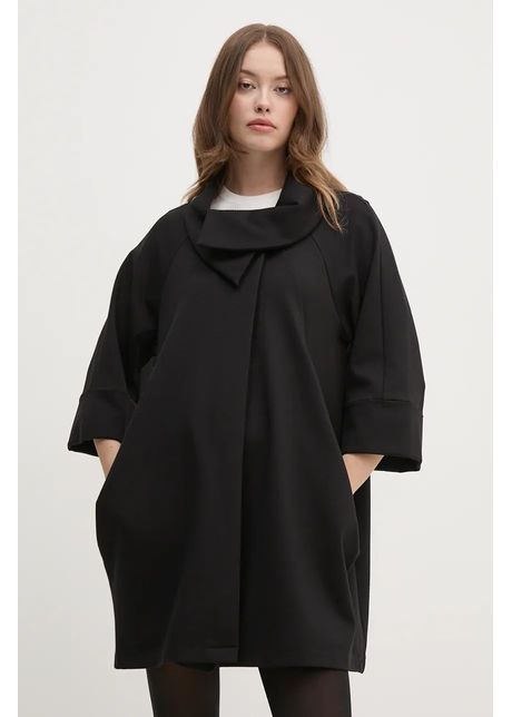 Joseph ribkoff palton femei culoarea negru de tranzitie oversize 153302