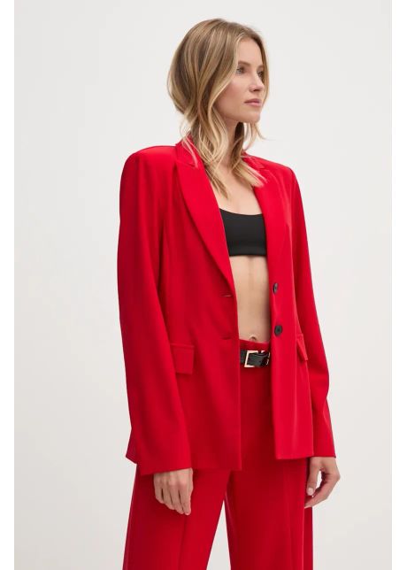Joseph ribkoff sacou culoarea rosu un singur rand de nasturi neted 244095