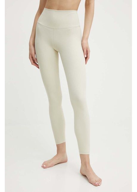 Joy in me jambiere de yoga unity ribbed culoarea bej neted