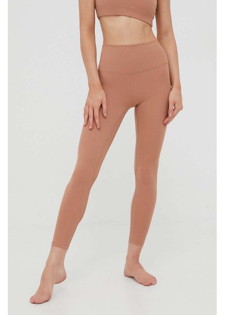 Joyinme jambiere de yoga unity ribbed culoarea bej neted