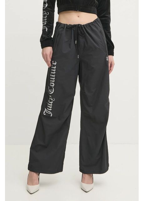 Juicy couture pantaloni de trening ayla parachute pant culoarea negru cu imprimeu jcwbj24306