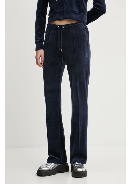 Juicy couture pantaloni de trening culoarea albastru marin cu imprimeu jcapw045