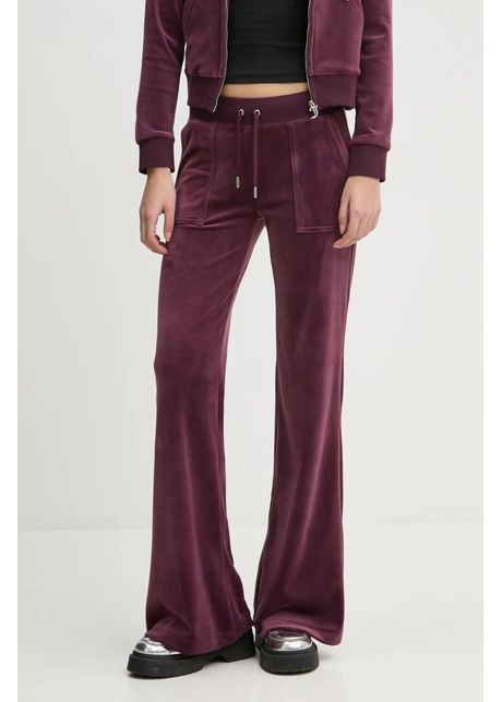 Juicy couture pantaloni de trening culoarea bordo neted jcsebj001eu
