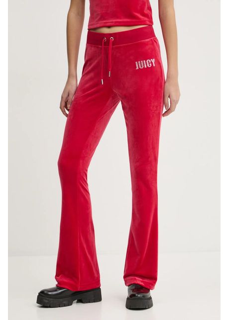 Juicy couture pantaloni de trening culoarea rosu cu imprimeu jcbbj125862