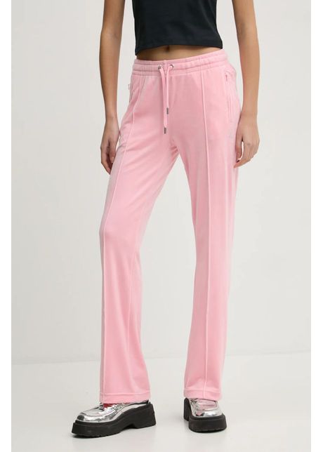 Juicy couture pantaloni de trening culoarea roz cu imprimeu jcapw045