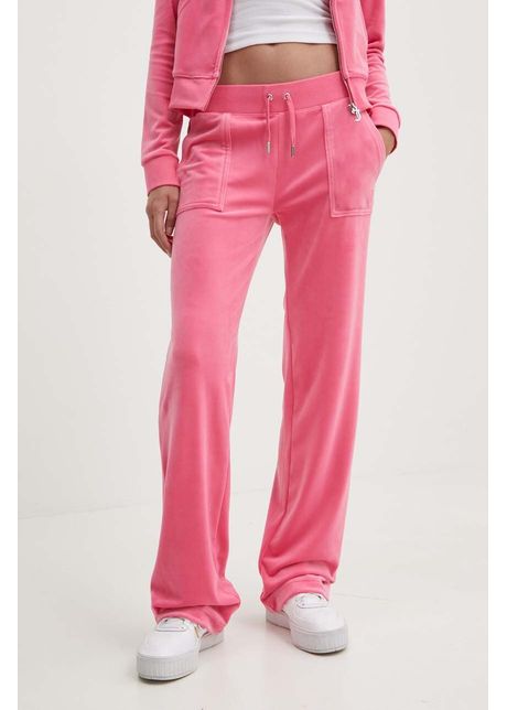 Juicy couture pantaloni de trening culoarea roz neted jcap180