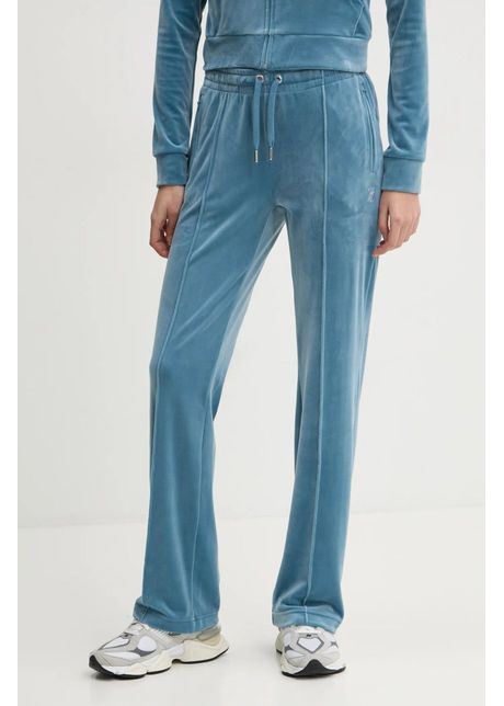 Juicy couture pantaloni de trening culoarea turcoaz cu imprimeu jcapw045