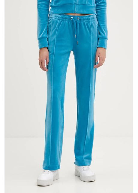 Juicy couture pantaloni de trening culoarea turcoaz cu imprimeu jcapw045
