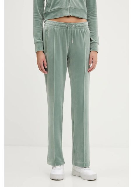 Juicy couture pantaloni de trening culoarea turcoaz cu imprimeu jcapw045