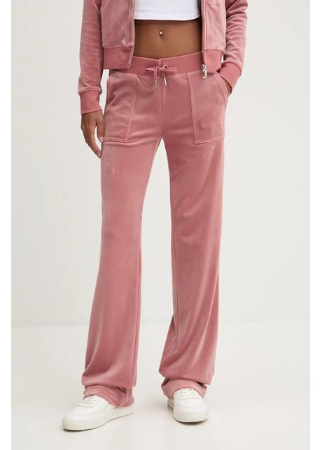 Juicy couture pantaloni de trening del ray pant culoarea roz neted jcap180eu