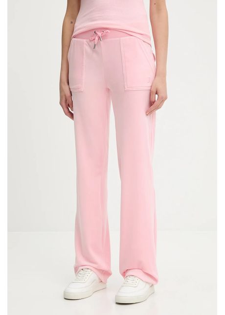 Juicy couture pantaloni de trening del ray pocketed pant culoarea roz uni jcap180